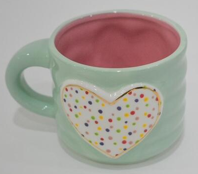 MUG, POLKA DOT HEART